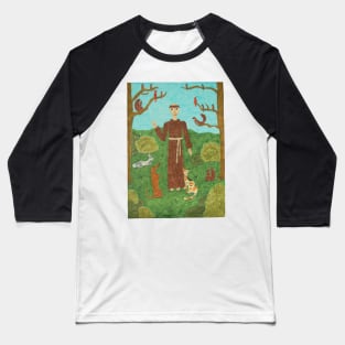 Saint Francis of Assisi Baseball T-Shirt